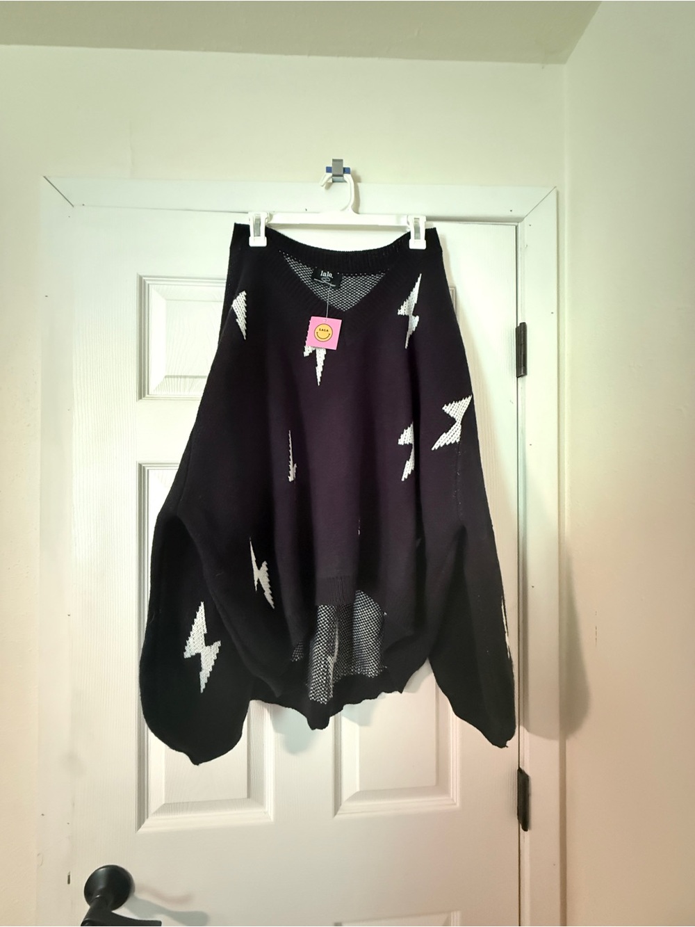 NWT Dressed in LALA Ultra Lala Oversized Lightning Bolt Knit size large